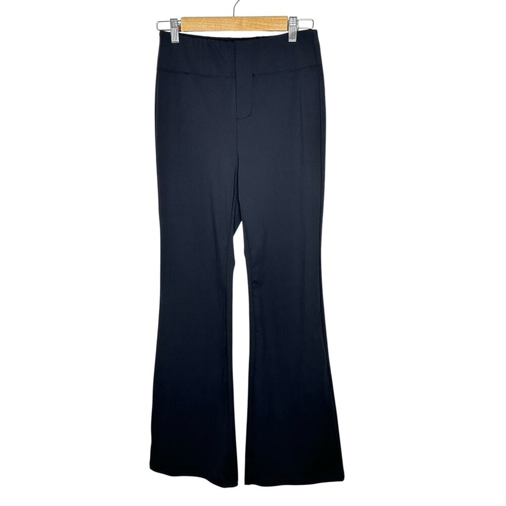 NWT Halara Womens Flare Pants Medium Pull On Stretch Back Pockets Work Black‎